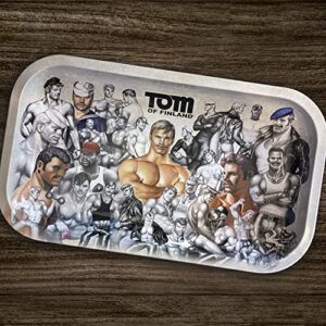 tom of finland tin tray (queer, gay, rolling, serving)