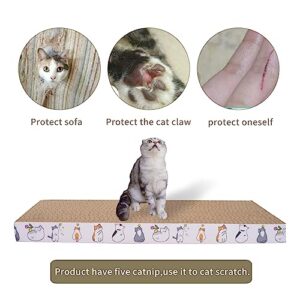 Engelalike 5 Packs cat Scratch pad Reversible Scratcher Cardboard for Indoor Cats Sleep Play and Grind Claws