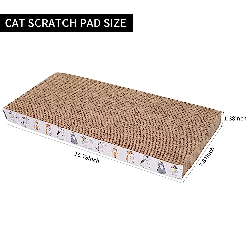 Engelalike 5 Packs cat Scratch pad Reversible Scratcher Cardboard for Indoor Cats Sleep Play and Grind Claws