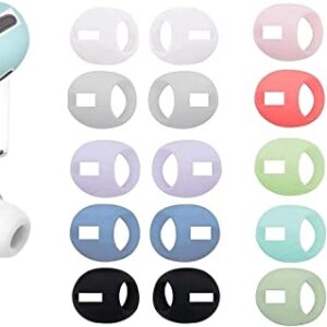 JNSA Fit in Case Airpod Pro Earbuds Ear Skins Earbud Cover Ear Tips Covers Compatible with AirPods Pro, Ultra-Thin Anti-Slip Earbuds Covers ,10 Pairs 10 Colors