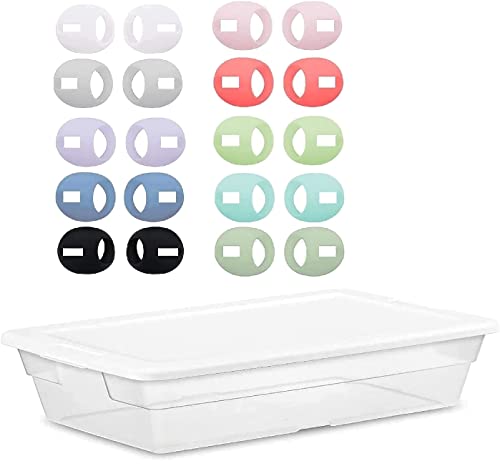 JNSA Fit in Case Airpod Pro Earbuds Ear Skins Earbud Cover Ear Tips Covers Compatible with AirPods Pro, Ultra-Thin Anti-Slip Earbuds Covers ,10 Pairs 10 Colors
