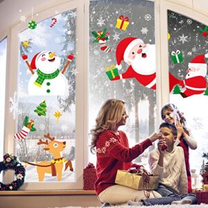 Macood Christmas Window Cling Stickers for Xmas Holiday Easter Party Gift, Decoration of Student Dormitories/ Homes/ Restaurants/ Hotels - 8 Sheets