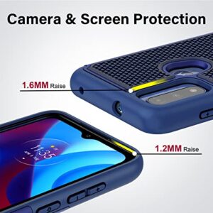 NTZW for Moto G Pure Phone Case: Moto G Power 2022 Case - Moto G Play 2023 Case Protective Case Cover |Anti-Slip & Shock-Proof Silicone TPU Bumper | Heavy Duty Protection Case (Dark Blue)