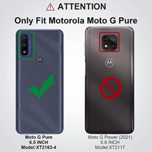NTZW for Moto G Pure Phone Case: Moto G Power 2022 Case - Moto G Play 2023 Case Protective Case Cover |Anti-Slip & Shock-Proof Silicone TPU Bumper | Heavy Duty Protection Case (Dark Blue)