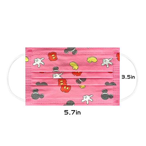 Kids 50PCS Disposable Face_Mask Boys Girls 3-Layer Earloop Cartoon 5 Colors Face_Mask for Outdoor School