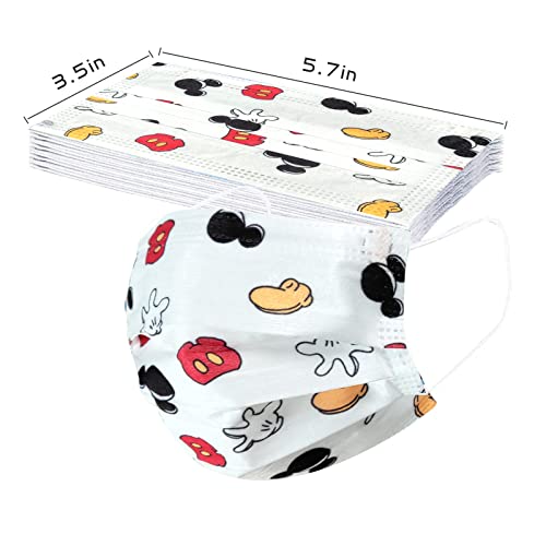 Kids 50PCS Disposable Face_Mask Boys Girls 3-Layer Earloop Cartoon 5 Colors Face_Mask for Outdoor School