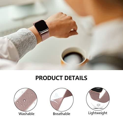Stretchy Nylon Solo Loop Bands Compatible with Apple Watch 38mm 40mm 41mm 42mm 44mm 45mm 49mm, Adjustable Braided Sport Elastic Wristbands Women Men Straps for iWatch Series 9/8/7/6/5/4/3/2/1/SE/Ultra/Ultra 2, 4 Packs