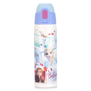 everyday delights disney frozen elsa anna olaf stainless steel insulated water bottle 500ml white
