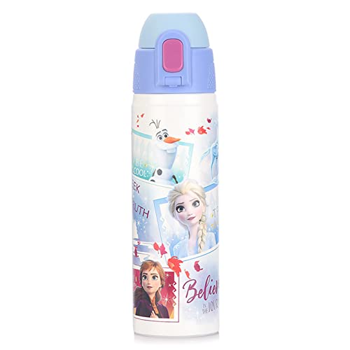 Everyday Delights Disney Frozen Elsa Anna Olaf Stainless Steel Insulated Water Bottle 500ml White