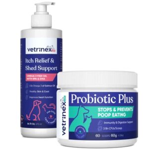 vetrinex labs healthy inside and out bundle - effective probiotics and omega 3 fish oil