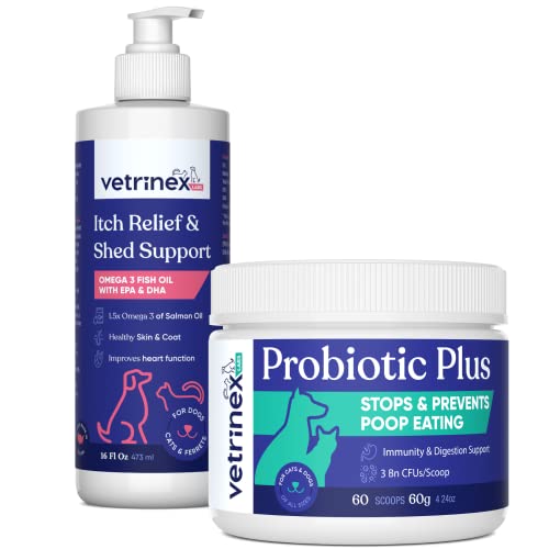 Vetrinex Labs Healthy Inside and Out Bundle - Effective Probiotics and Omega 3 Fish Oil