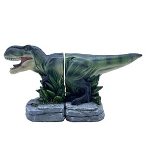 Tyrannosaurus Rex Dinosaur Bookends Home Decorative Resin Bookshelf,Paper Weights, Book Ends,Bookend Supports, Book Stoppers, Set of 2