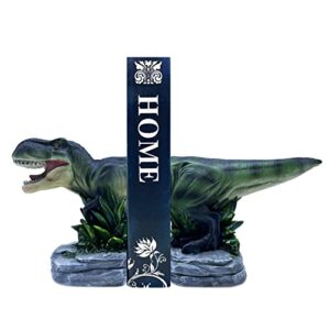 Tyrannosaurus Rex Dinosaur Bookends Home Decorative Resin Bookshelf,Paper Weights, Book Ends,Bookend Supports, Book Stoppers, Set of 2