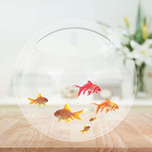 ACJRYO Wall Hanging Fish Tank, 2 pcs Wall Mounted Bubble Fish Tank Transparency Fish Bowls Acrylic Hanging Aquarium Wall-Mounted Plant Pot Fish Tank for Succulent Plants, Air Plant