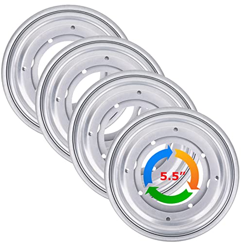 4Pack 5.5" Lazy Susan Hardware 5/16" Thick Round Rotating Bearing Plate, Silver Swivel Plate Base 300lbs Capacity Lazy Susan Turntable Bearing Base for Rotating Table, Serving Tray, Kitchen