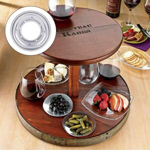 4Pack 5.5" Lazy Susan Hardware 5/16" Thick Round Rotating Bearing Plate, Silver Swivel Plate Base 300lbs Capacity Lazy Susan Turntable Bearing Base for Rotating Table, Serving Tray, Kitchen