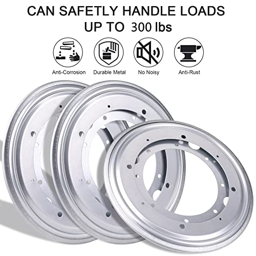 4Pack 5.5" Lazy Susan Hardware 5/16" Thick Round Rotating Bearing Plate, Silver Swivel Plate Base 300lbs Capacity Lazy Susan Turntable Bearing Base for Rotating Table, Serving Tray, Kitchen