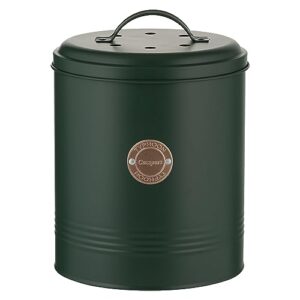 typhoon living green compost caddy with lid, 2.5l