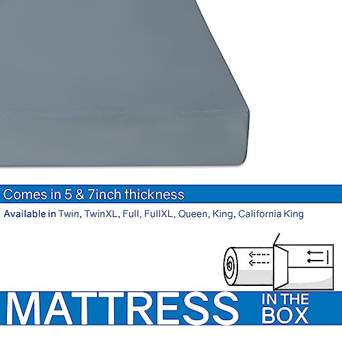 Treaton, 7-Inch Medium Firm Double Sided Tight top Foam Rolled Vinyl Mattress, Twin