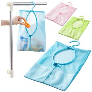 jasalu multi-purpose storage mesh bag clothes drying mesh bag kitchen and bathroom multi-purpose hanging bag 1pack (blue)