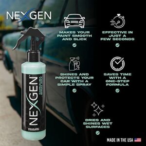 Nexgen Carnauba Spray Wax — Durable Protection and Showroom Shine — Fast and Simple One-Step Car Wax - 8 oz