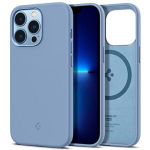 spigen silicone fit mag (magfit) compatible with magsafe designed for iphone 13 pro case (2020) - sierra blue