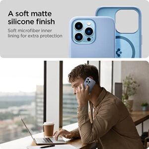 Spigen Silicone Fit Mag (MagFit) Compatible with MagSafe Designed for iPhone 13 Pro Case (2020) - Sierra Blue