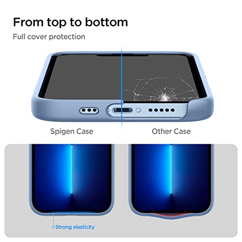 Spigen Silicone Fit Mag (MagFit) Compatible with MagSafe Designed for iPhone 13 Pro Case (2020) - Sierra Blue