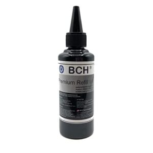 bch premium dtf printer ink - 100 ml black for inkjet direct to film heat transfer printing