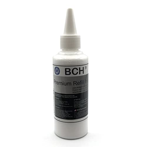 BCH Premium DTF Printer Ink - 100 ml White for Inkjet Direct to Film Heat Transfer Printing