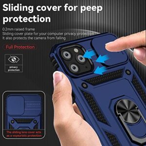 Hitaoyou iPhone 11 Pro Max Cases, iPhone 11 Pro Max Case with Camera Cover & Kickstand Military Grade Shockproof Heavy Duty Protective with Magnetic Car Mount Holder Cases for iPhone 11 pro max Blue