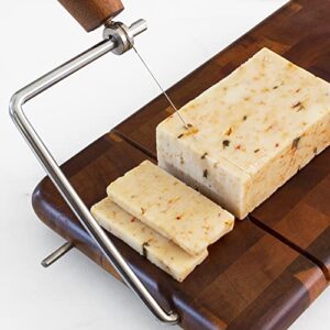 Totally Bamboo Rock & Branch Series Acacia Wood Serving Board with Cheese Slicer, 9-1/2" x 5-5/8"