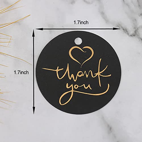 100 PCS Thank You Gift Tags Kraft Paper Round Gift Tags with String for Wedding Birthday Party Baby Shower Favors Gift Wrapping DIY Arts and Crafts