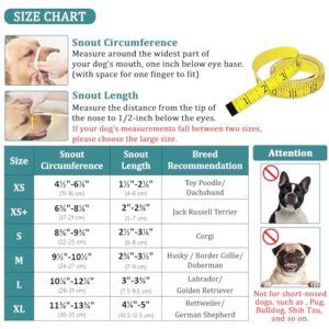 Dog Muzzle, Soft Mesh Covered Muzzles for Small Medium Large Dogs, Poisoned Bait Protection Muzzle with Adjustable Straps, Prevent Biting Chewing and Licking