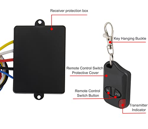 IVONNEY Ggeneric Wireless Winch Remote Control Kit Universal 12V Handset Switch Controller 100 Feet for ATV Truck Jeep SUV Car