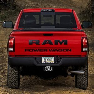 iPick Image Made for RAM 2019 up 3D Logo on Black Oval Billet Aluminum 2 inch Tow Hitch Cover