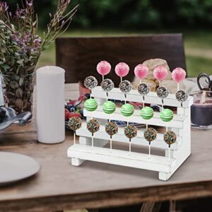 Cake Pop Stand Holder for Display, 22 Hole Solid Wood Lollipop Stand Holder for Weddings Baby Showers Birthday Parties Anniversaries Cake Pop Holder Cake Pop Stand (22 Hole)
