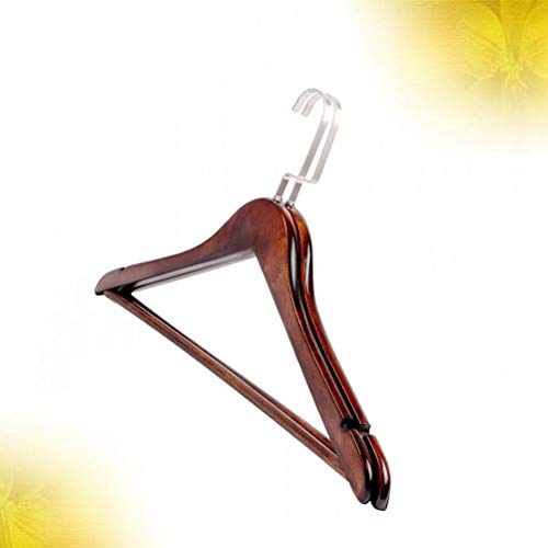 VICASKY 2Pcs Wood Hanger Non- Slip Hangers Clothes Hangers Shirts Sweaters Dress Hanger Drying Rack for Home