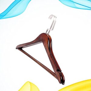 VICASKY 2Pcs Wood Hanger Non- Slip Hangers Clothes Hangers Shirts Sweaters Dress Hanger Drying Rack for Home