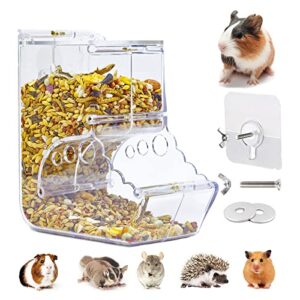 hamster automatic feeder food dispenser small animals food pellets bowl for crate and aquarium glass cage small pet natural habitat ideal feeding bowl /400ml