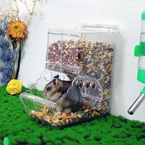 Hamster Automatic Feeder Food Dispenser Small Animals Food Pellets Bowl for Crate and Aquarium Glass Cage Small Pet Natural Habitat Ideal Feeding Bowl /400ml