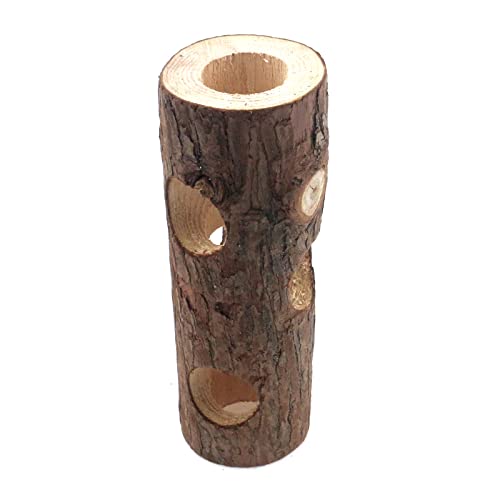 MY MIRONEY Natural Wooden Hamster Exercise Tunnel Forest Hollow Tree Activity Tube Exercise Tube Chew Hamster Toy,7.87" Length