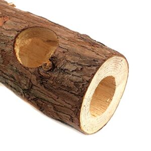 MY MIRONEY Natural Wooden Hamster Exercise Tunnel Forest Hollow Tree Activity Tube Exercise Tube Chew Hamster Toy,7.87" Length
