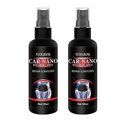 2PCS Car Nano Repairing Spray, Fast Repair Scratches Repairing Polish Spray for Auto Detailing Glasscoat Car Polish