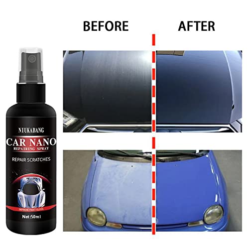 2PCS Car Nano Repairing Spray, Fast Repair Scratches Repairing Polish Spray for Auto Detailing Glasscoat Car Polish