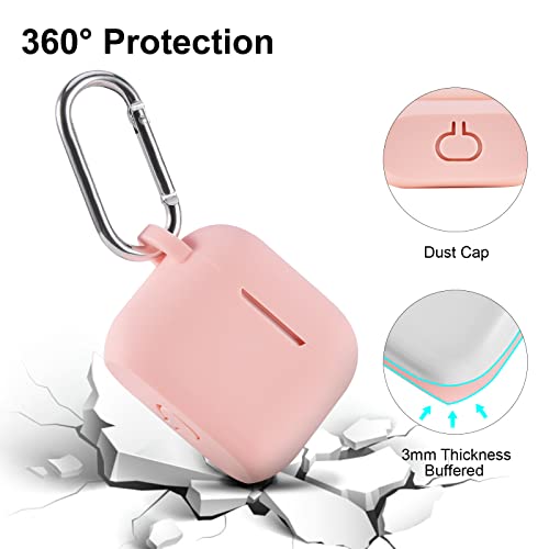 AIRSPO AirPods 3rd Generation Case Cover 2021, Silicone Protective Accessories Skin with Apple AirPods 3 Case with Keychain, Wireless Charging, Front LED Visible (Pink)