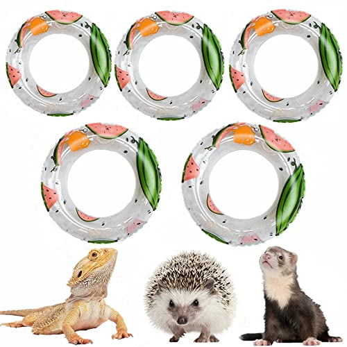 4.72 Inch Lizard Bearded Dragon Bath Collar Ring Small Animal Inflatable Float Toy Reptile Swim Life Jacket Float for for Ferret Lizard Hedgehog Hamster Ferret Cage Accessories Photo Shoot Toy