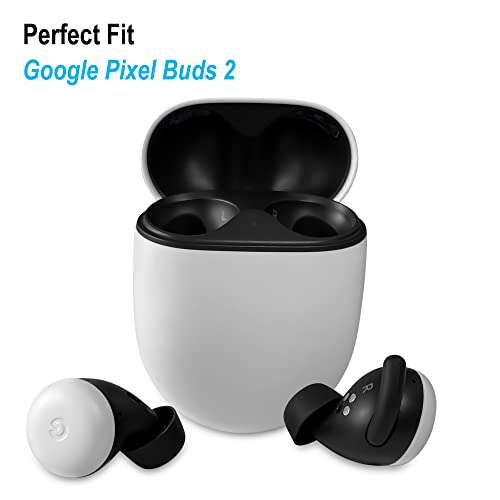 Geiomoo Silicone Earbuds Ear Tips Compatible with Pixel Buds 2, Slim Soft Eartips Earpads (Black, L/M/S)