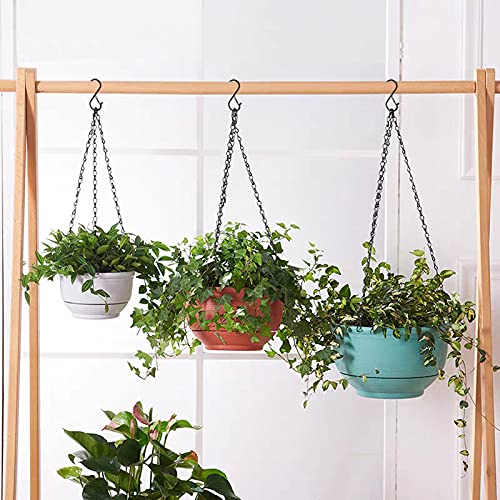 Mzekgxm 20 Pack S Hooks for Hanging, Heavy Duty Safety Buckle Design Black S Shaped Hooks for Hanging Kitchenware, Pots, Pans, Cups, Plants, Clothes, Towels in Kitchen, Bathroom, Closet, Garden