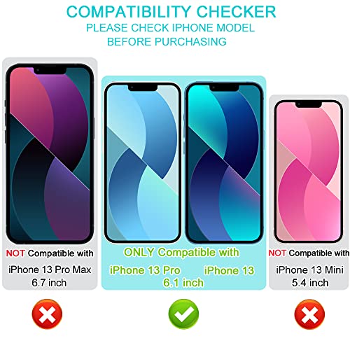 IKABO Glass Screen Protector for iPhone 14/13/13 Pro [6.1 Inch] Display 3 Pack Tempered Glass, Case Friendly, [Free Alignment Tool]